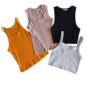 Lot of 4 Tank Tops Streetwear - Free People - Calvin Klein - Zara - Sizes XS -M